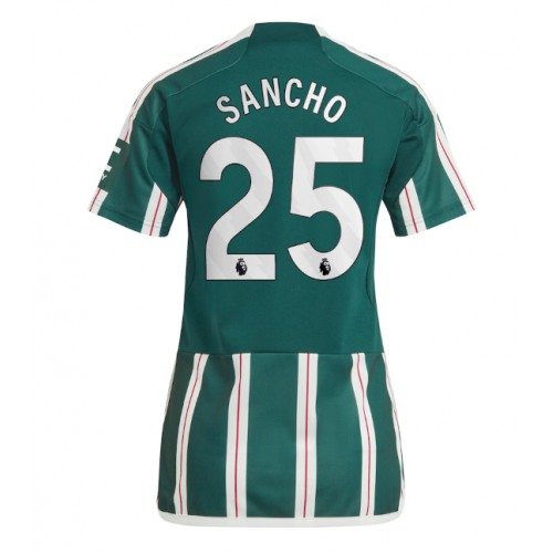 Ženski Nogometni dresi Manchester United Jadon Sancho #25 Gostujoči 2023-24 Kratek Rokav